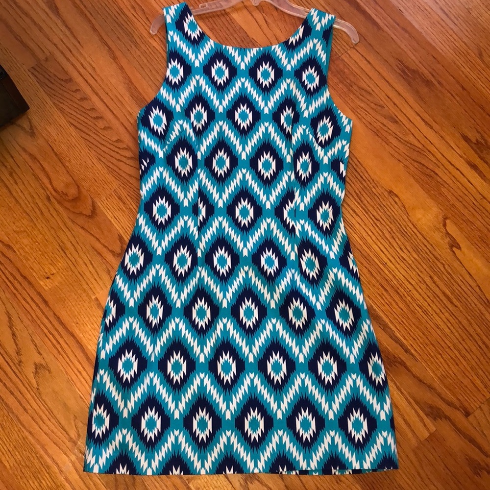 Teal/Navy Aztec Dress